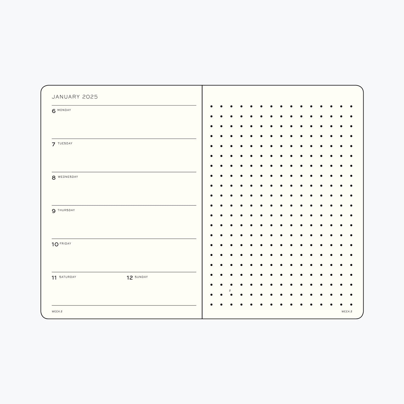 Leuchtturm1917 - 2025 Diary - Weekly Notebook - Dotted - A5 - Sky