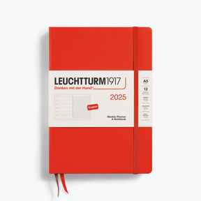 Leuchtturm1917 - 2025 Diary - Weekly Notebook - A5 - Lobster (Hard)