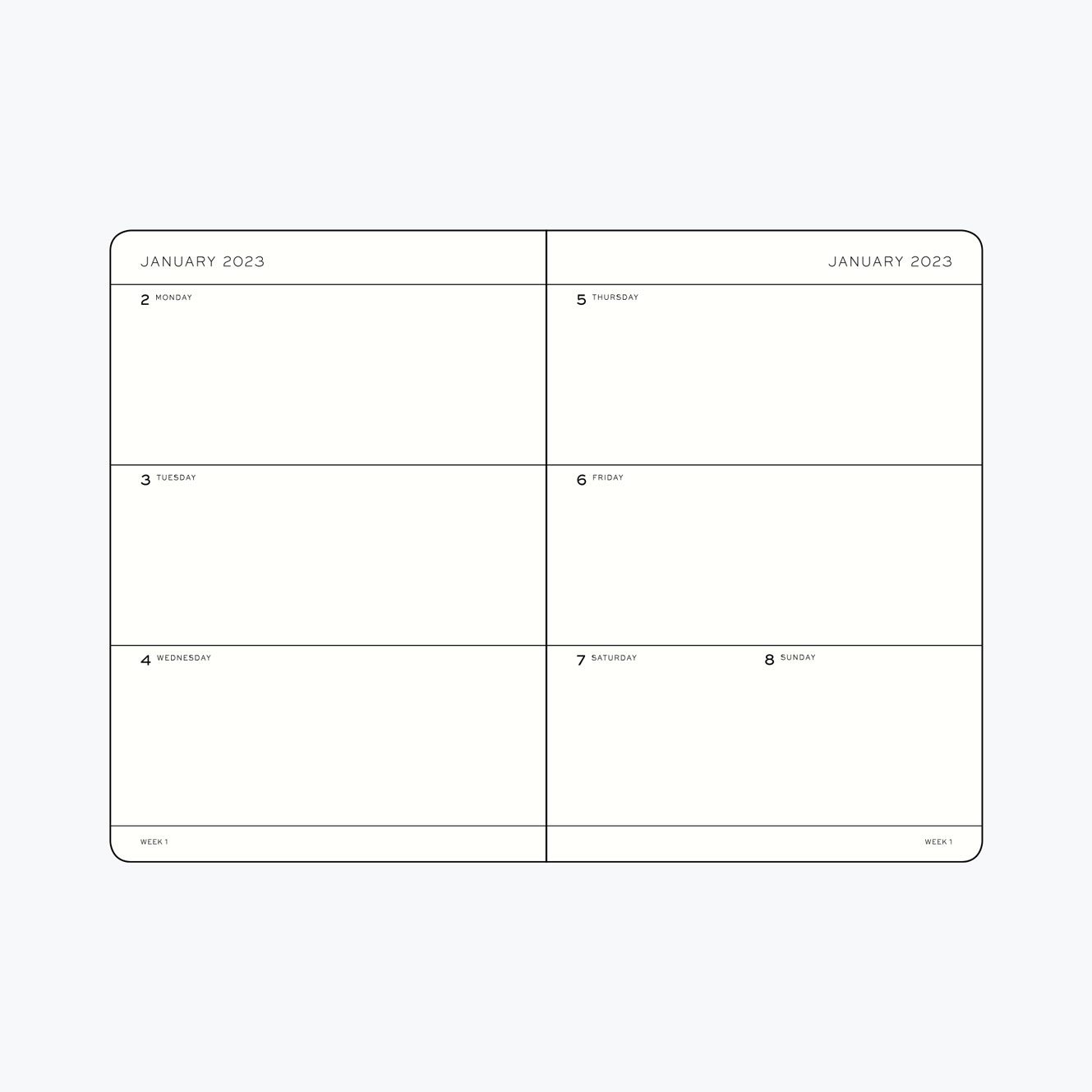 Leuchtturm1917 - 2025 Diary - Weekly Planner - B6+ - Black