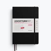 Front of the Leuchtturm1917 a5 daily dotted 2026 diary in black