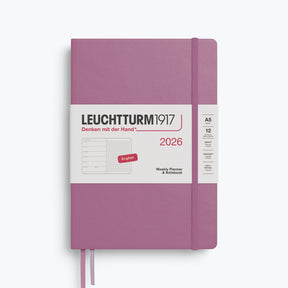 Leuchtturm1917 - 2026 Diary - Weekly Notebook - Dotted - A5 - Dusty Rose
