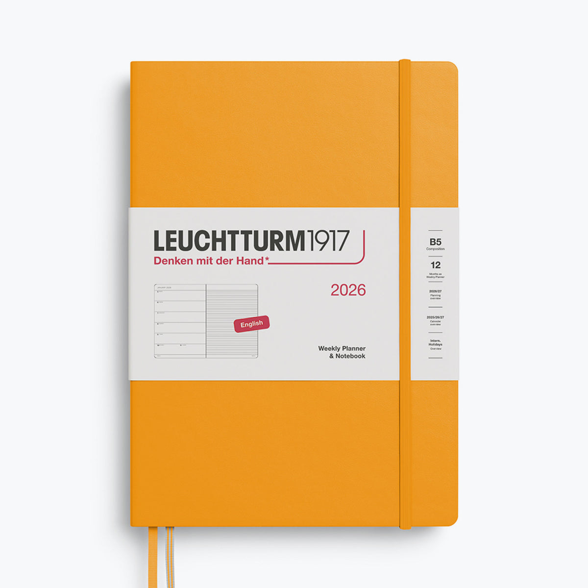 Leuchtturm1917 - 2026 Diary - Weekly Notebook - B5 - Rising Sun