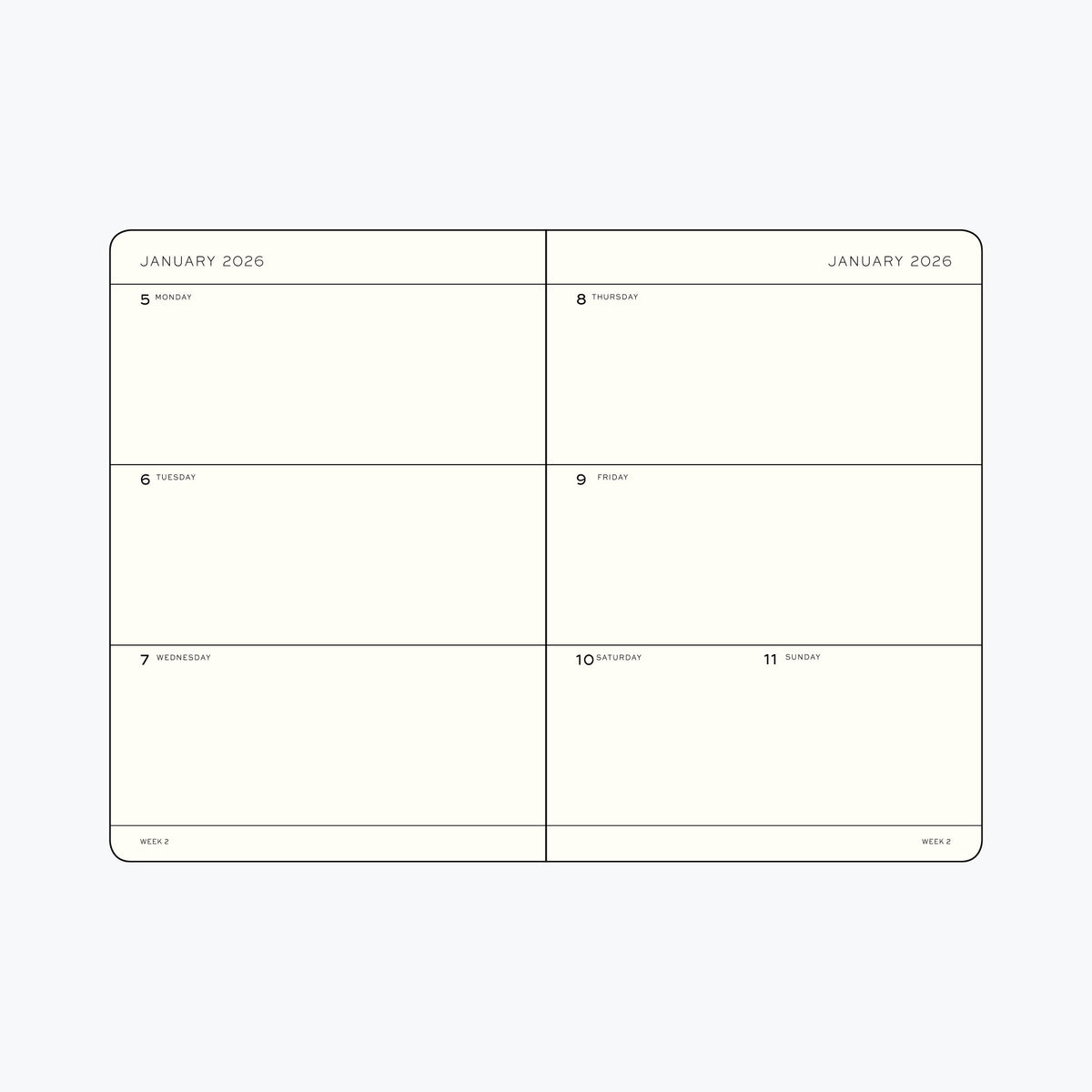 Leuchtturm1917 - 2026 Diary - Weekly Planner - B6+ - Deep Sea