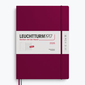 Leuchtturm1917 - 2026 Diary - Weekly Notebook - A4 - Port Red