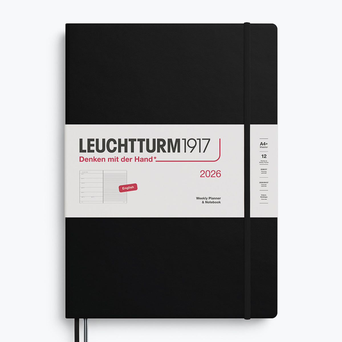 Leuchtturm1917 - 2026 Diary - Weekly Notebook - A4 - Black