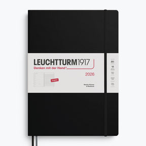 Leuchtturm1917 - 2026 Diary - Weekly Notebook - A4 - Black