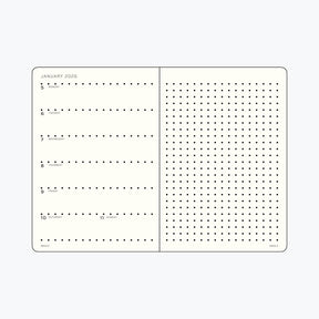 Leuchtturm1917 - 2026 Diary - Weekly Notebook - Dotted - Wallet - Black