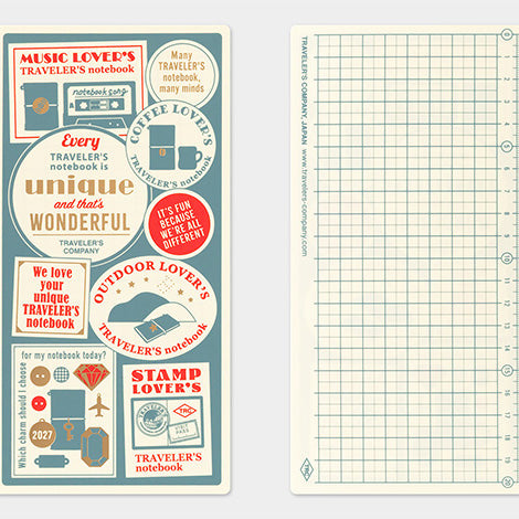 Traveler's Company - 2027 Diary - Insert - Regular - Backing Sheet