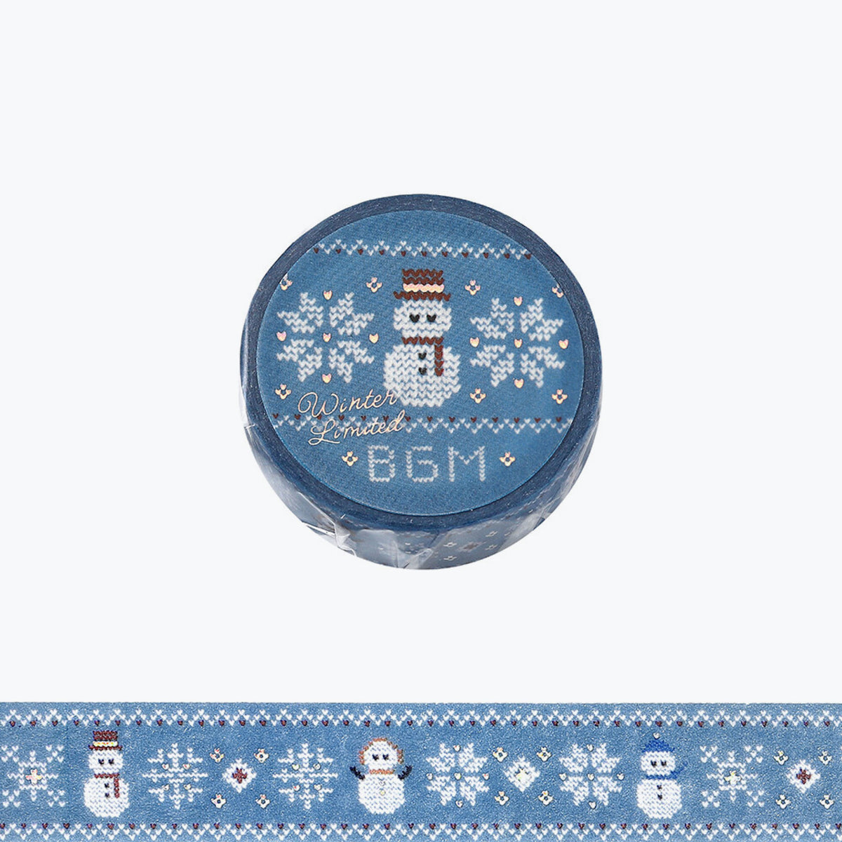 BGM - Washi Tape - 2026 Winter Limited - Knitted Snowman
