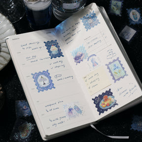 BGM - Planner Sticker - Flake Seal - Cafe A la Mode - Blue