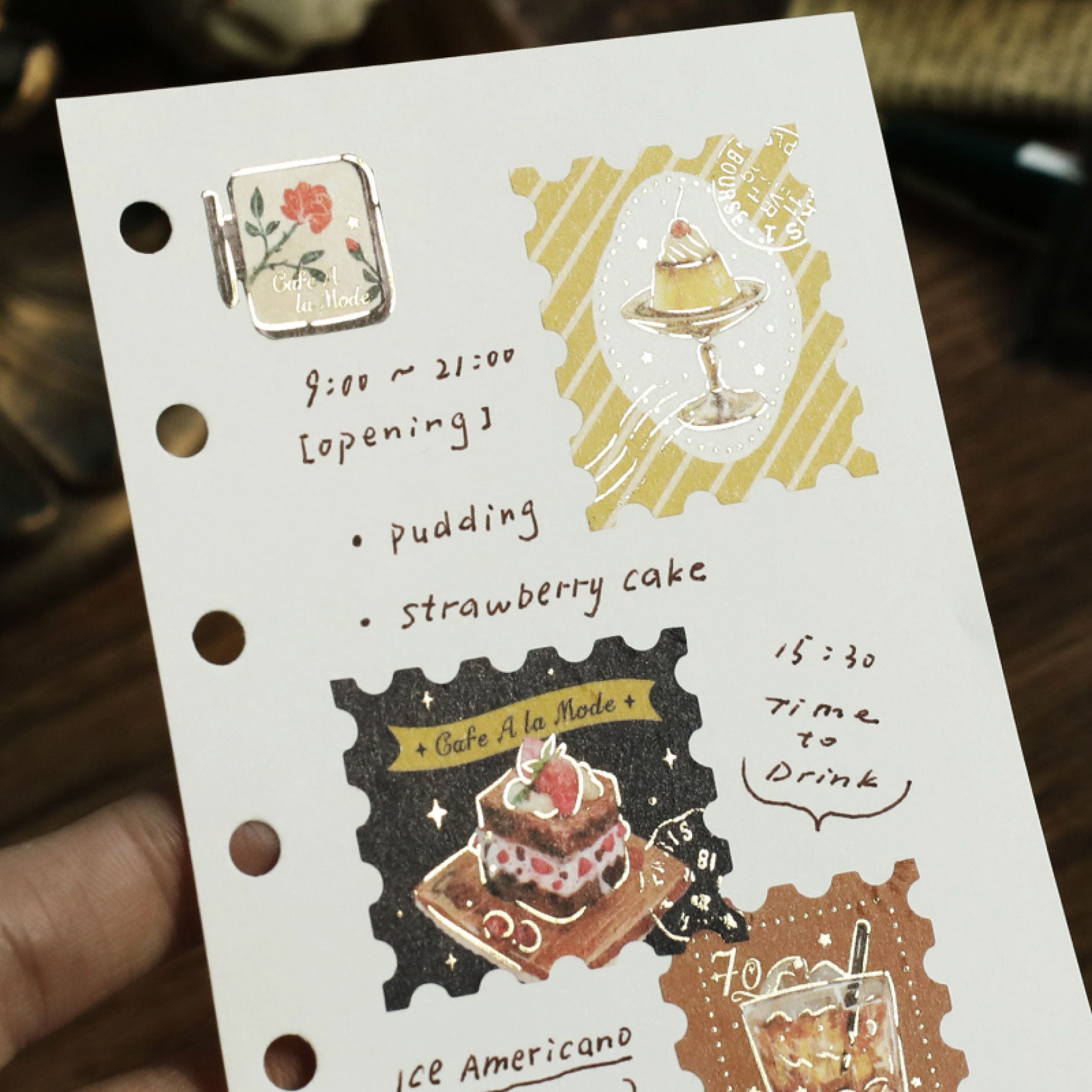 BGM - Planner Sticker - Flake Seal - Cafe A la Mode - Brown