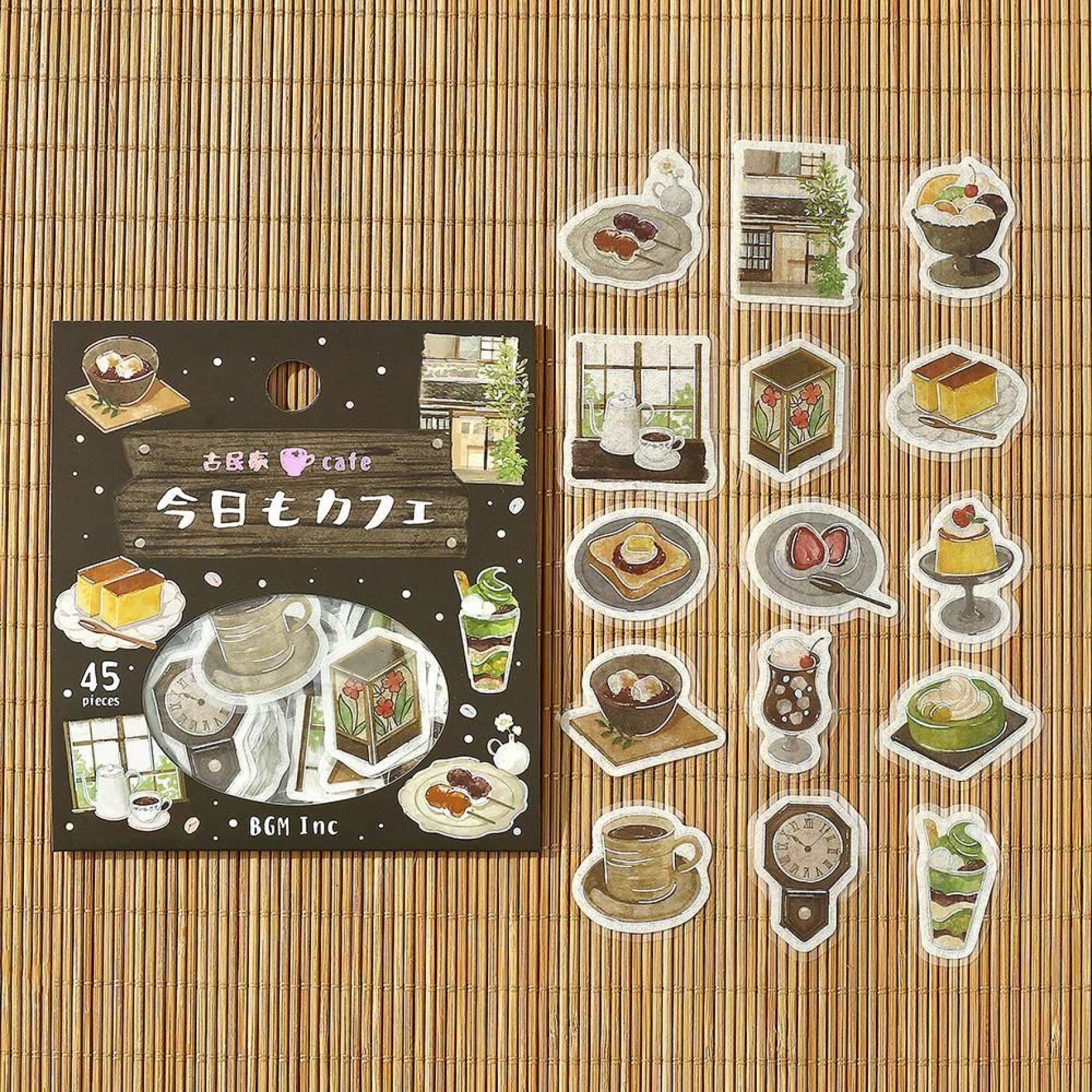 BGM - Planner Sticker - Flake Seal - Cafe Day - Vintage Coffee Shop