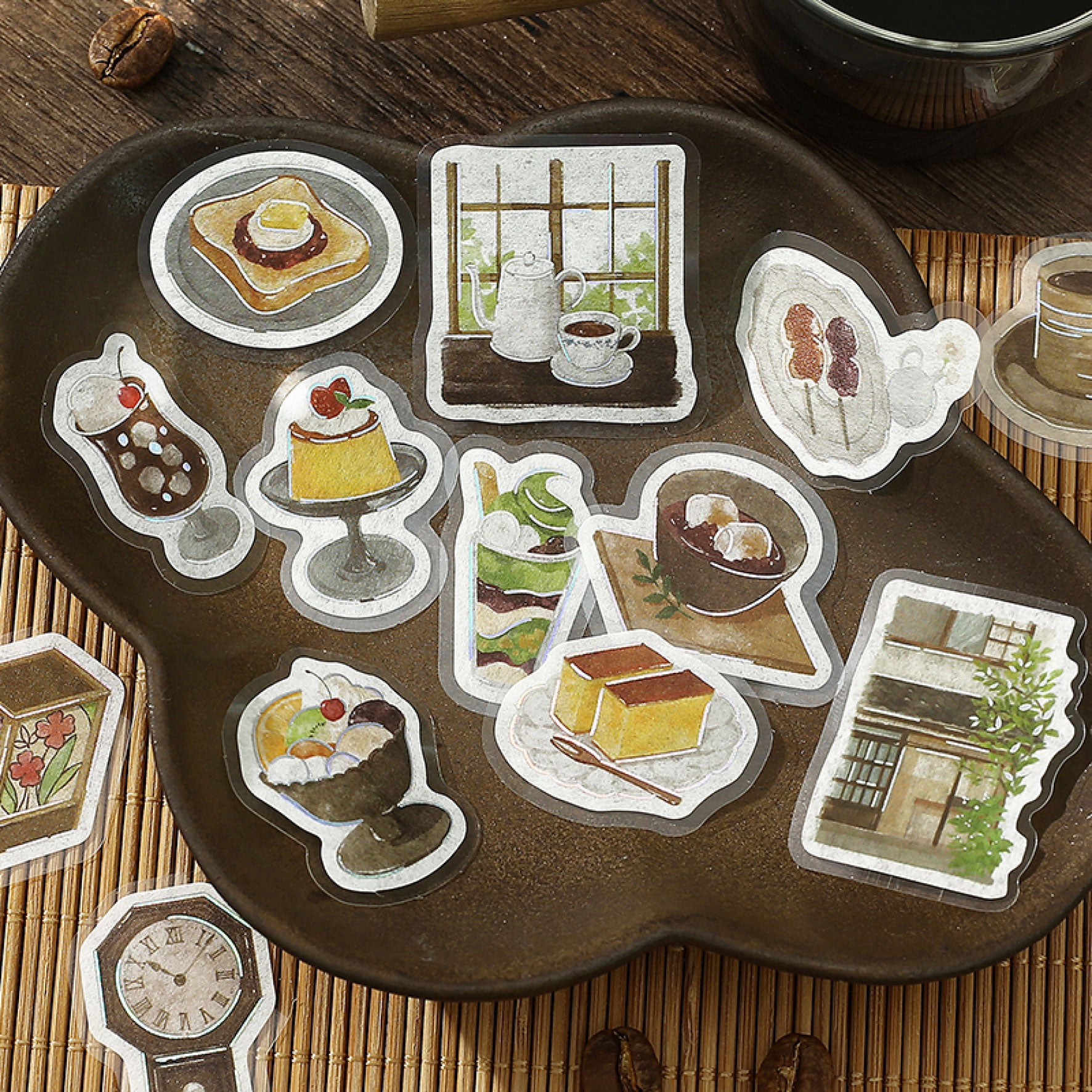 BGM - Planner Sticker - Flake Seal - Cafe Day - Vintage Coffee Shop