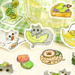 BGM - Planner Sticker - Flake Seal - Cafe Meow - Haineko Cafe