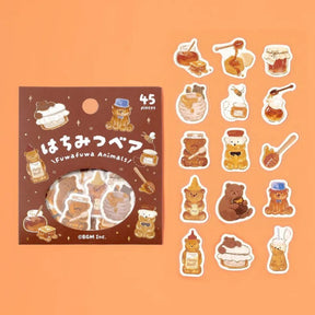 BGM - Planner Sticker - Flake Seal - Fluffy Animals - Honey Bear