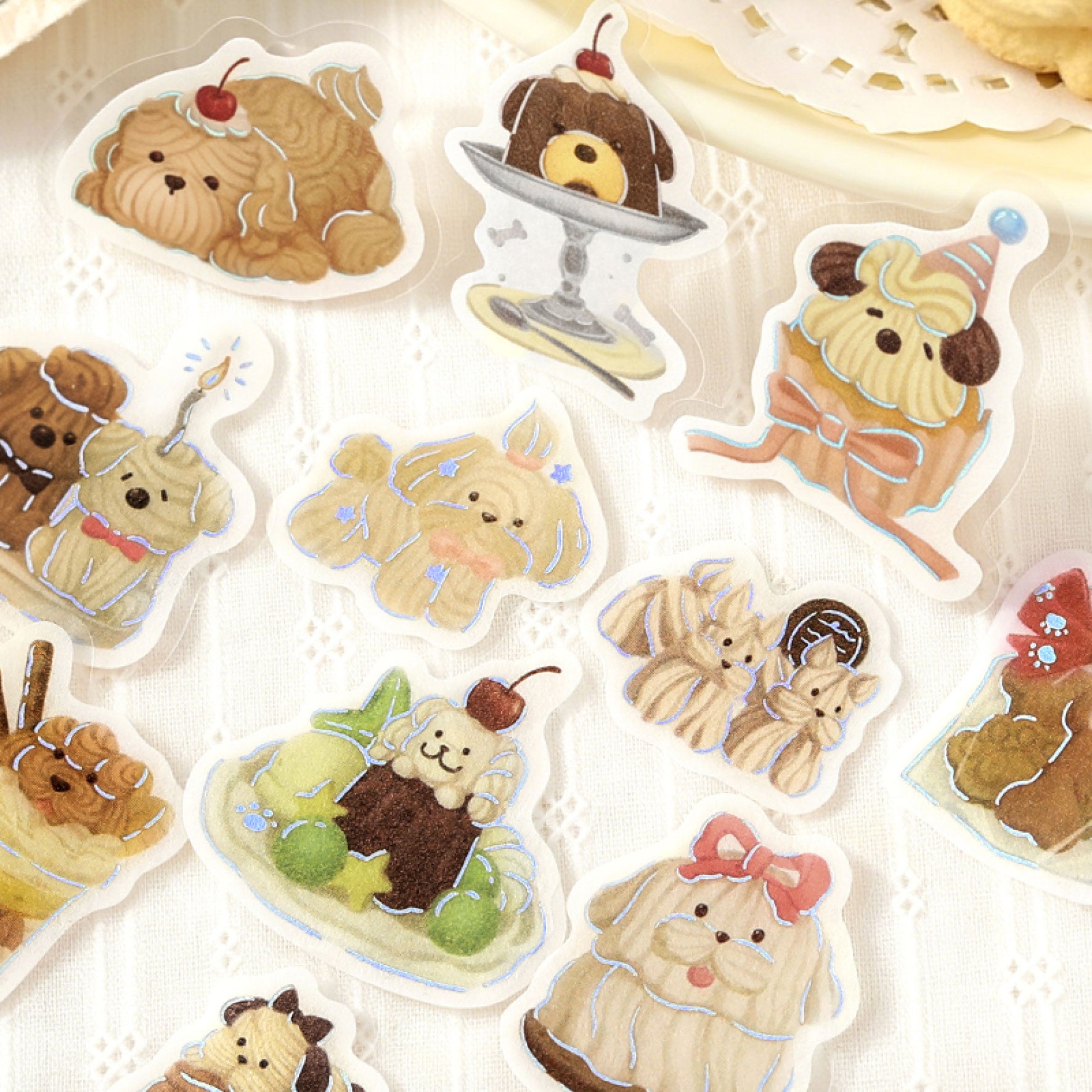 BGM - Planner Sticker - Flake Seal - Fluffy Animals Vol. 2 - Whipped Dog