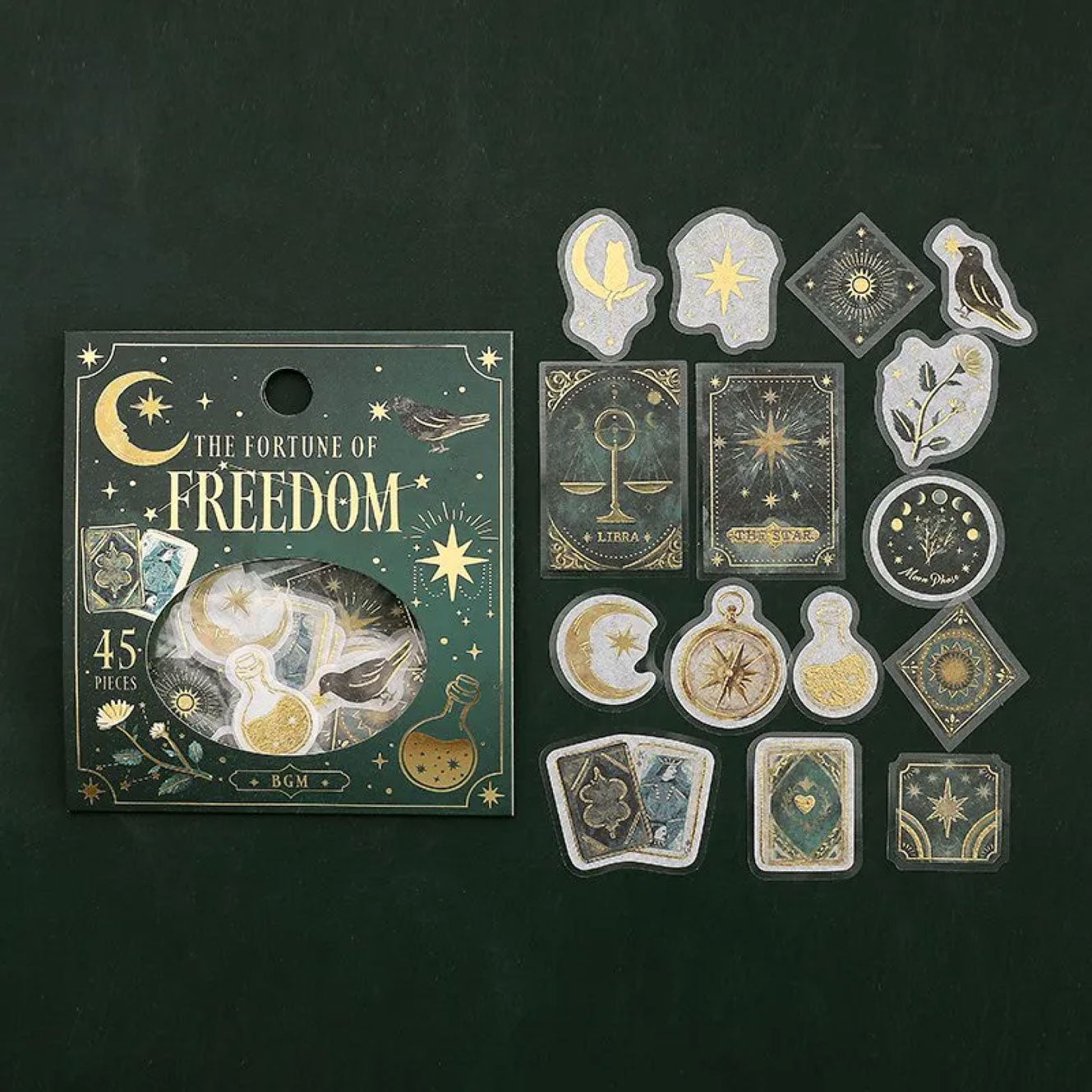 BGM - Planner Sticker - Flake Seal - Fortune - Freedom