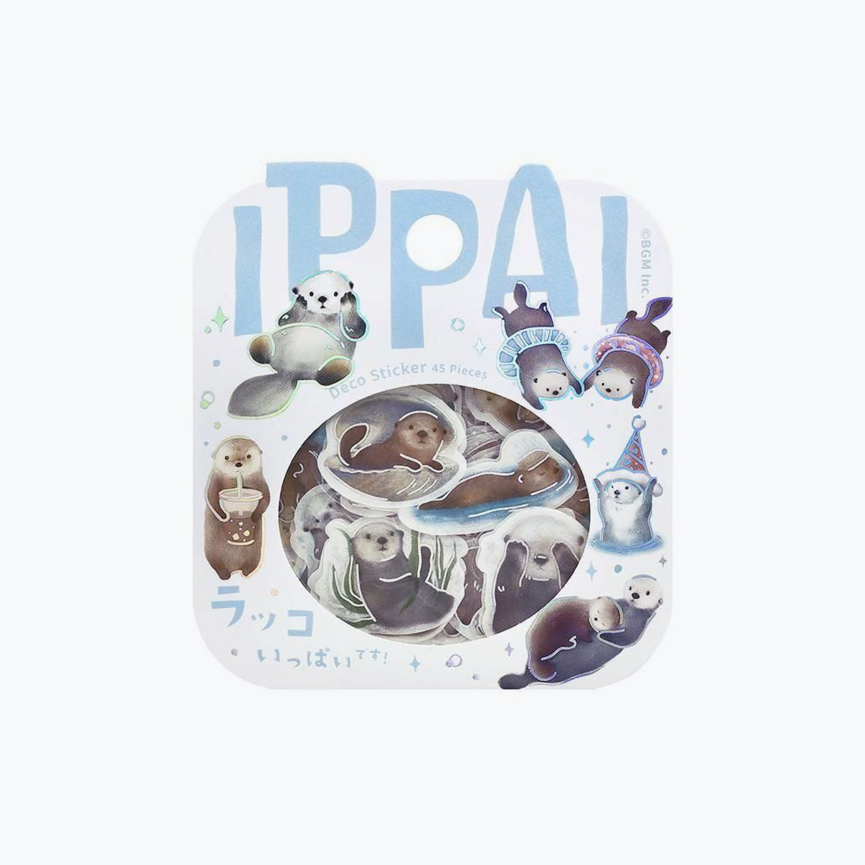 BGM - Planner Sticker - Flake Seal - Ippai - Sea Otters