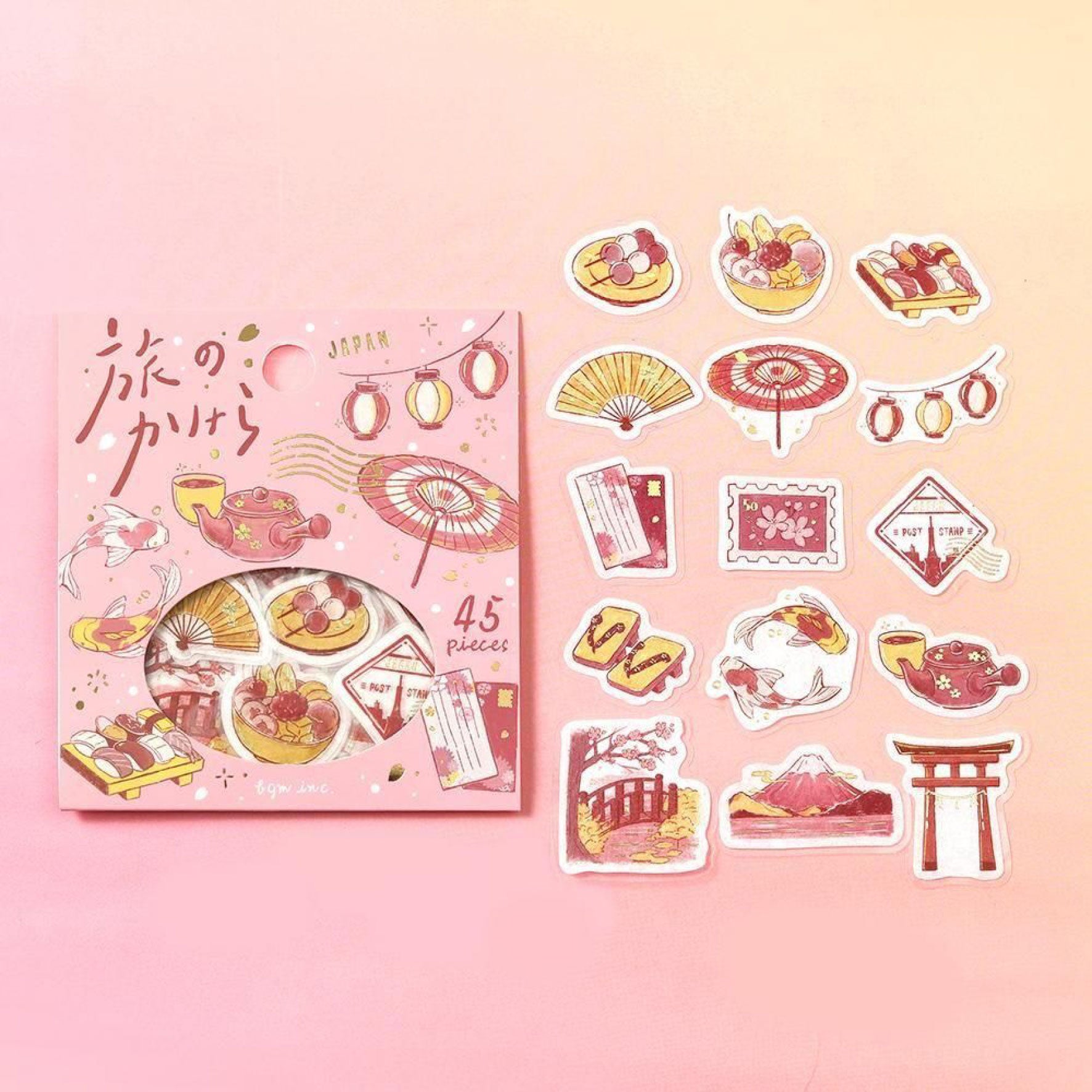BGM - Planner Sticker - Flake Seal - Journey - To Japan