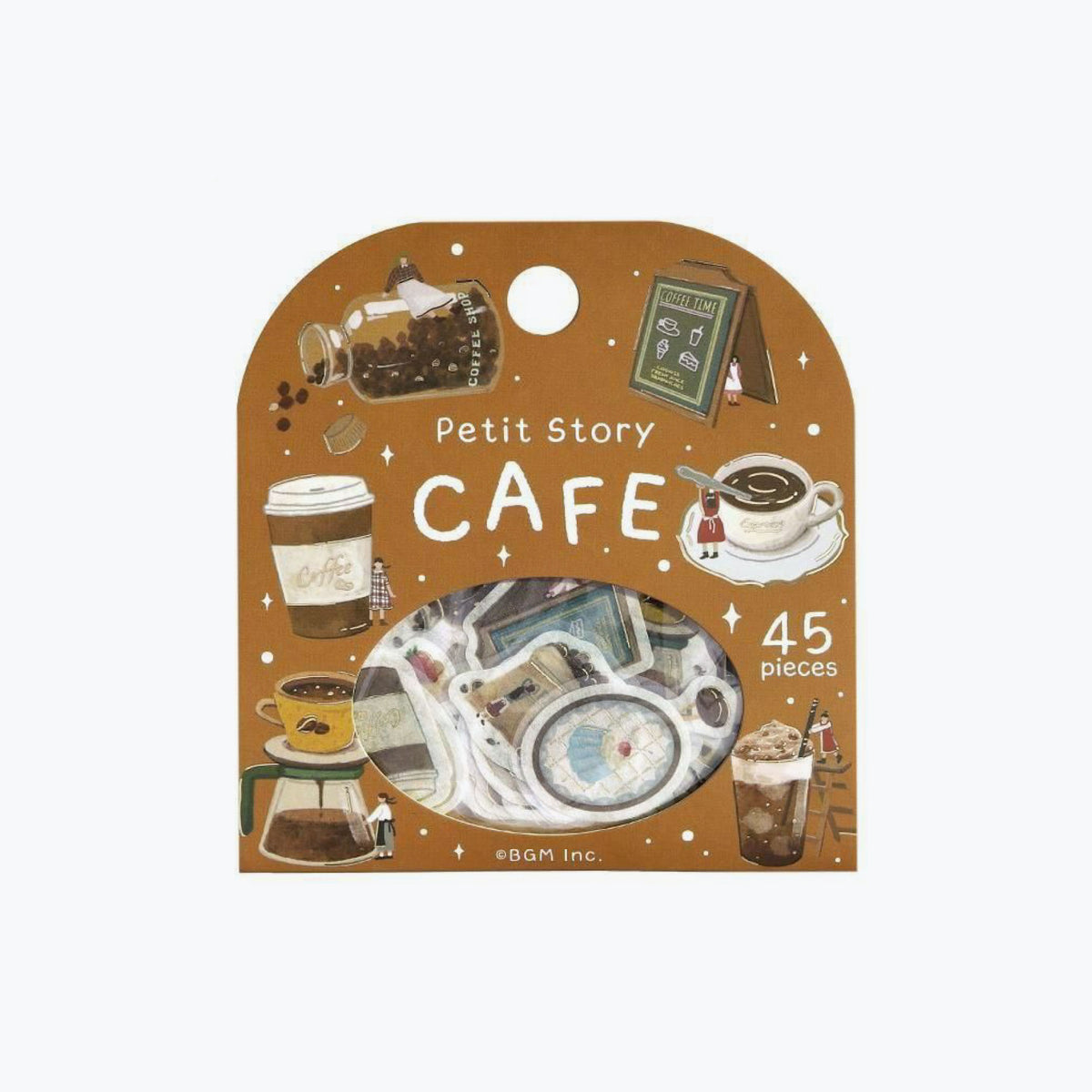 BGM - Planner Sticker - Flake Seal - Petit Story - Cafe
