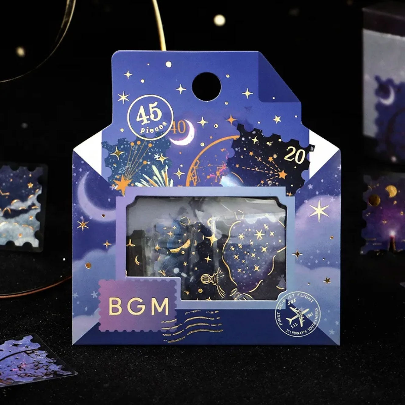 BGM - Planner Sticker - Flake Seal - Post Office - Shooting Stars