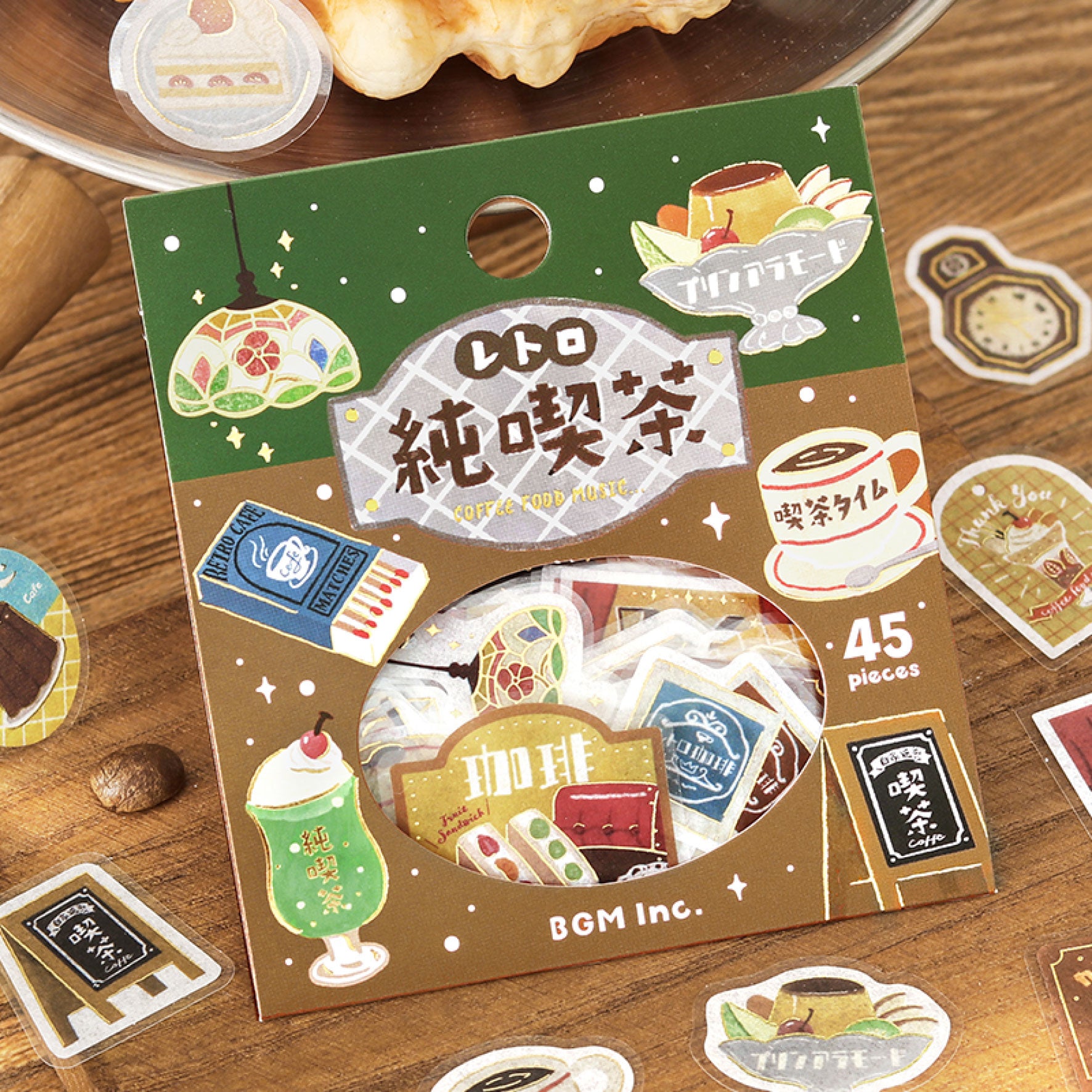 BGM - Planner Sticker - Flake Seal - Retro Stroll - Coffee Shop