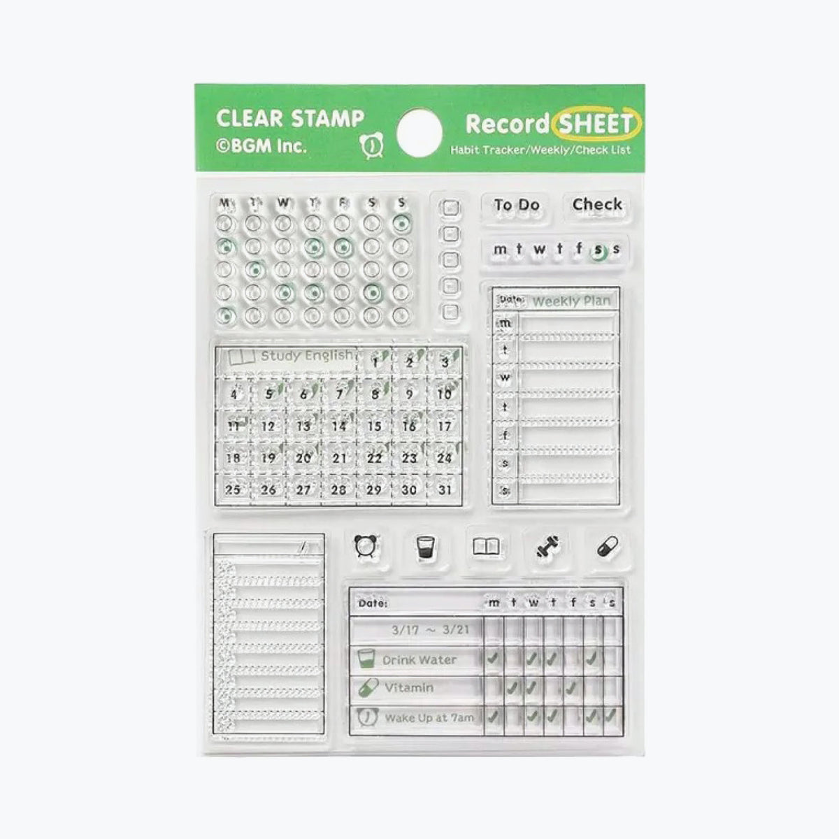 BGM - Stamp - Clear - Record Sheet