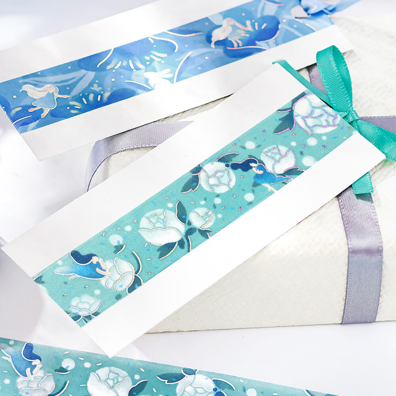 BGM - Washi Tape - Flower Story - Turquoise <Outgoing>
