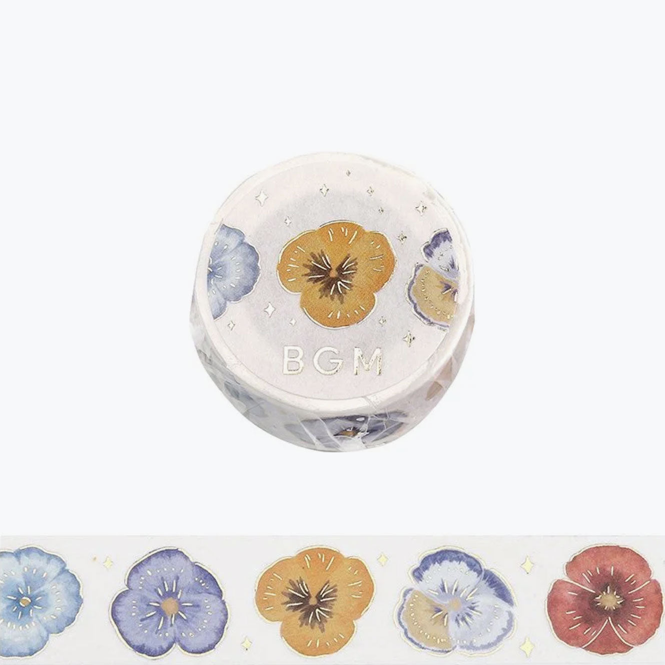 BGM pansy flower washi tape 