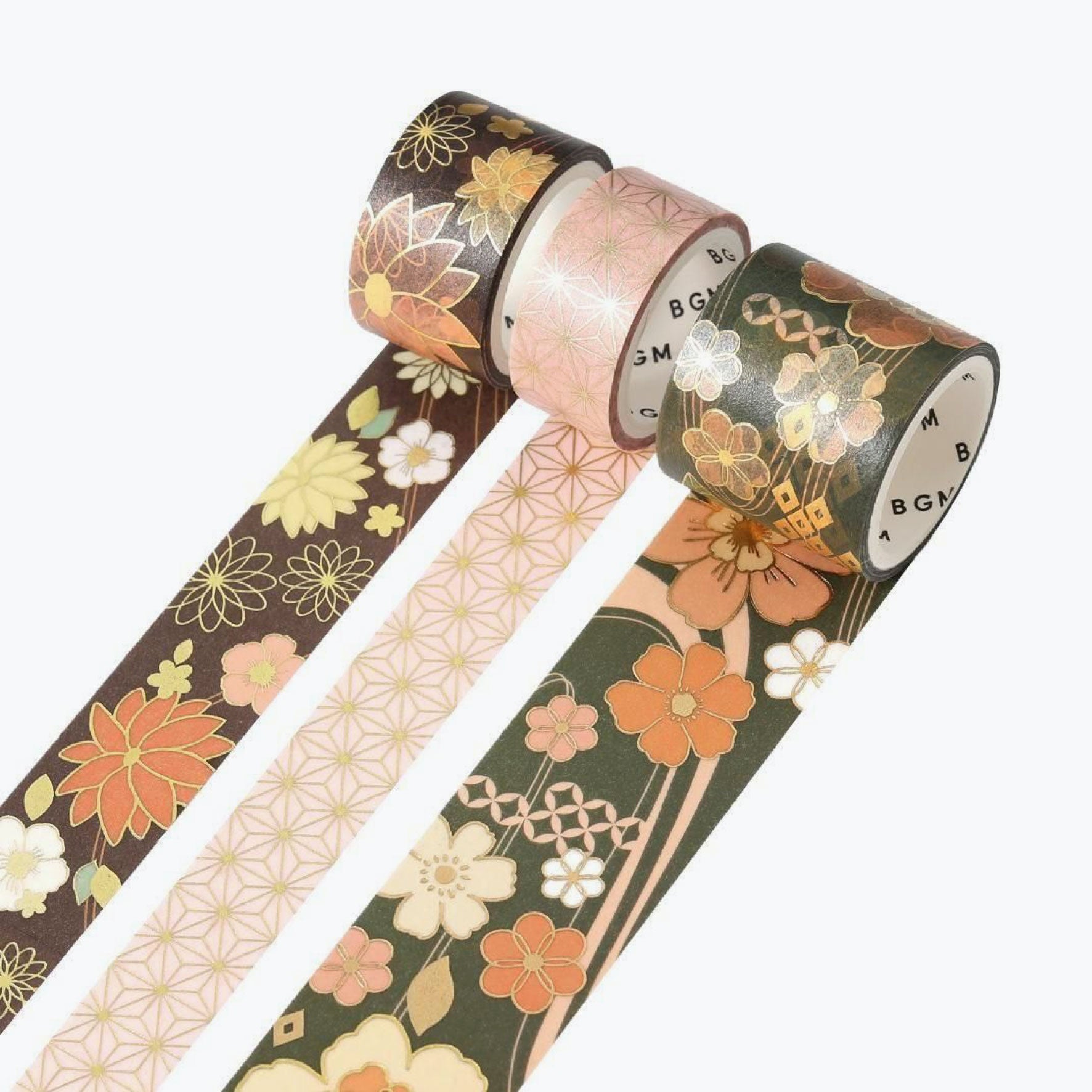 BGM - Washi Tape Set - Kimono Vol. 2 - Dark Green <Outgoing>