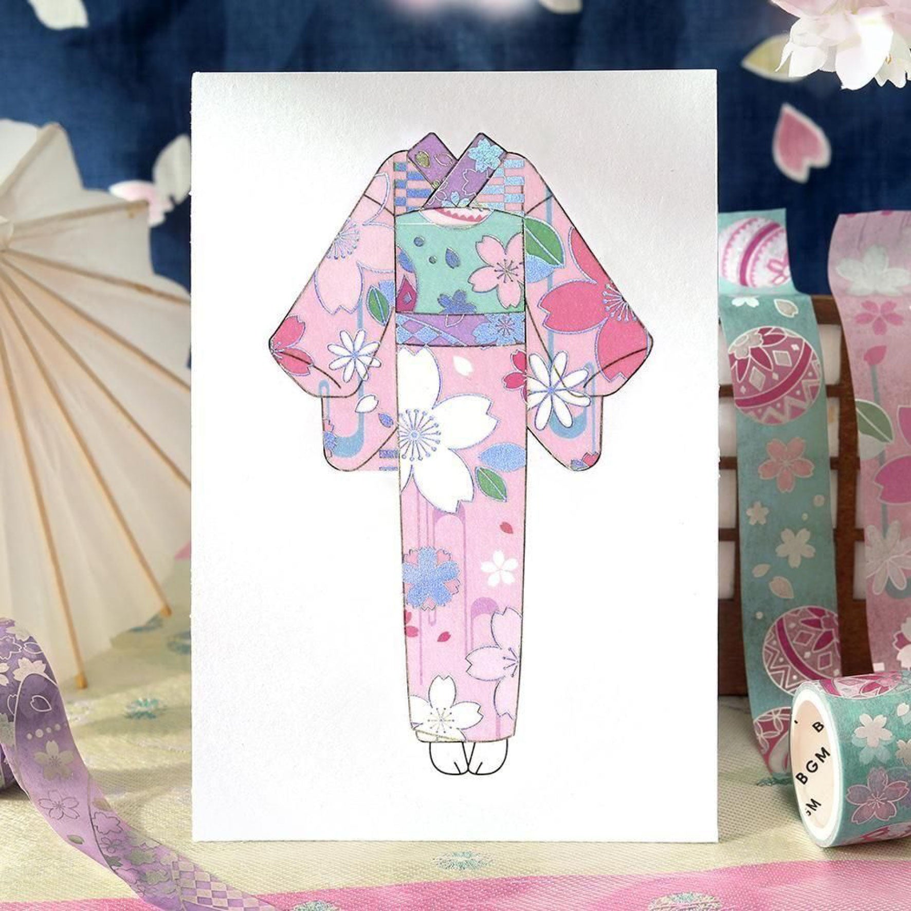 BGM - Washi Tape Set - Kimono Vol. 2 - Cherry Blossoms