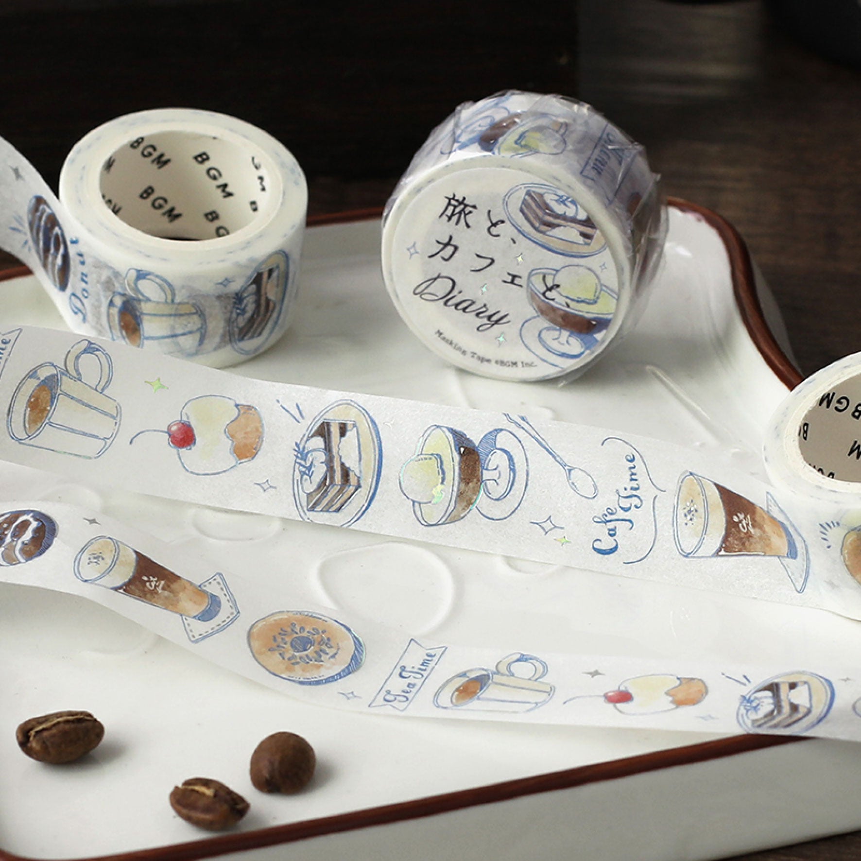 BGM - Washi Tape - Travel Cafe - Mocha <Outgoing>
