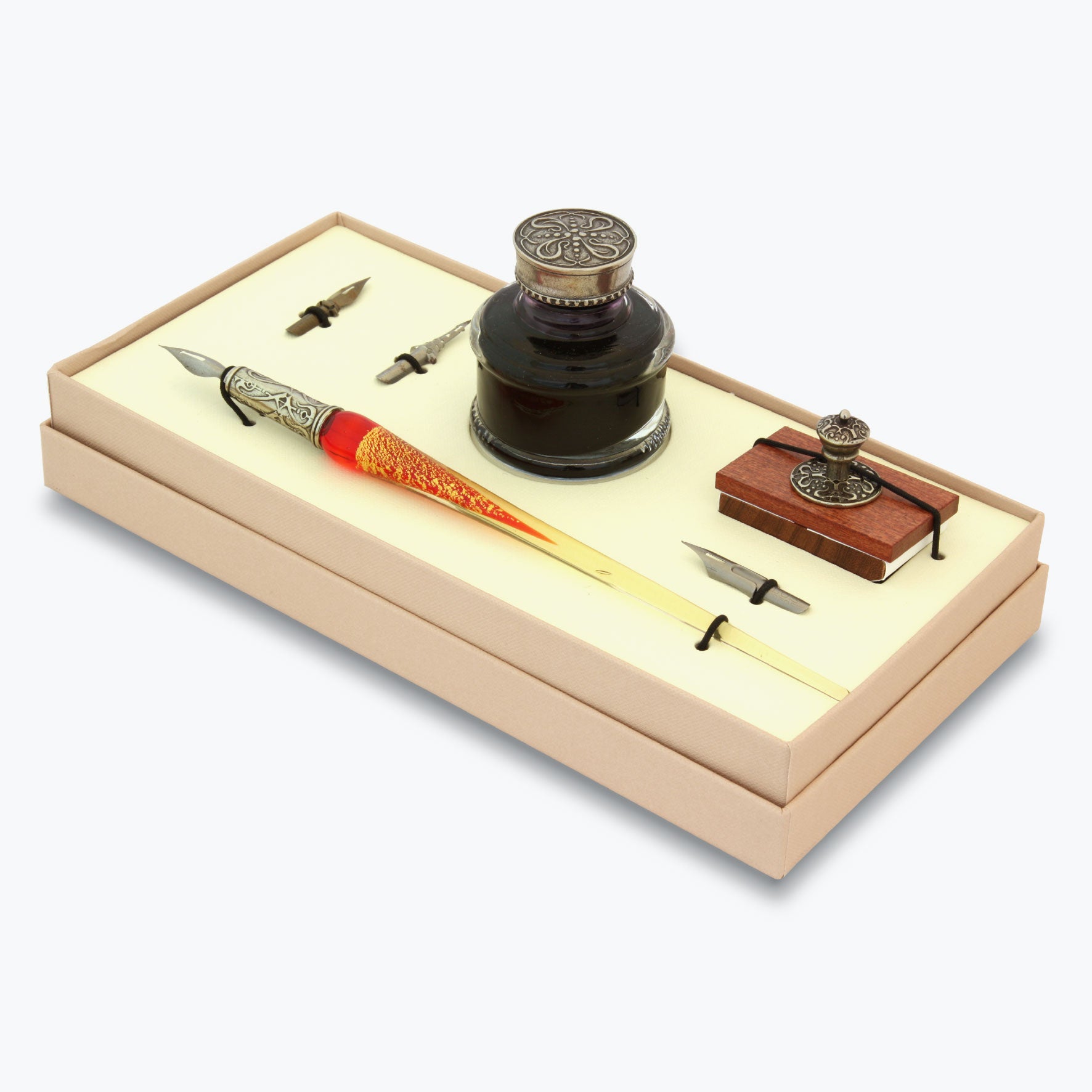 Bortoletti - Writing Pen Set - Murano Glass - Red <Outgoing>