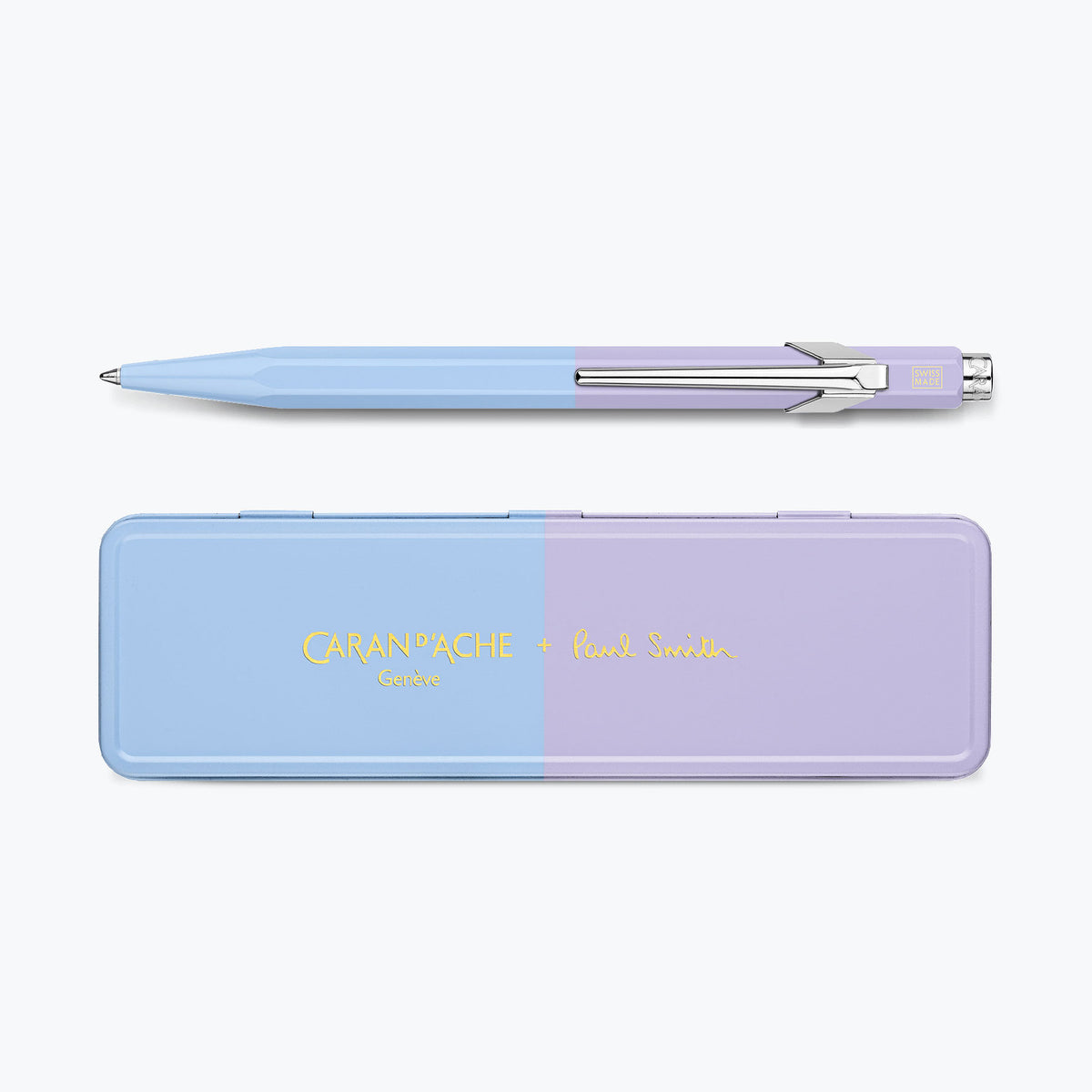 Caran d'Ache - Ballpoint Pen - 849 Paul Smith 4 - Sky Blue & Lavender Purple