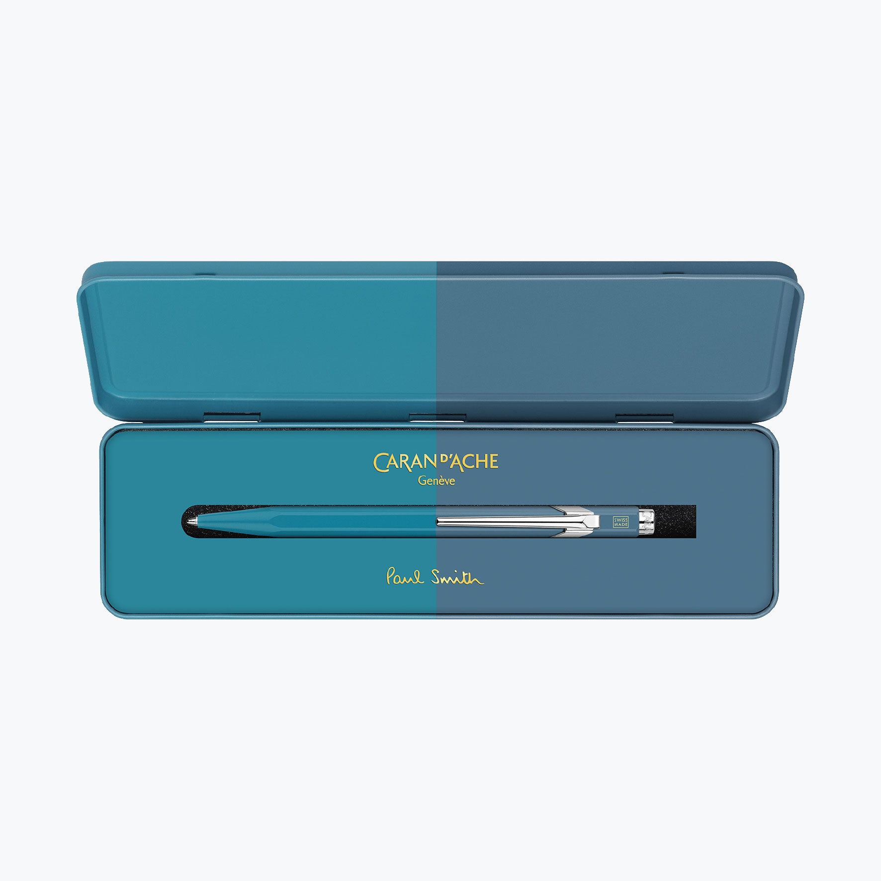 Caran d'Ache - Ballpoint Pen - 849 Paul Smith 4 - Cyan Blue & Steel Blue