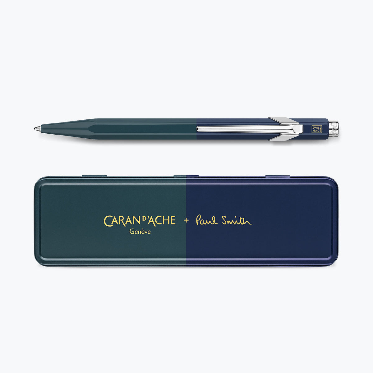 Caran d'Ache - Ballpoint Pen - 849 Paul Smith 4 - Racing Green & Navy Blue