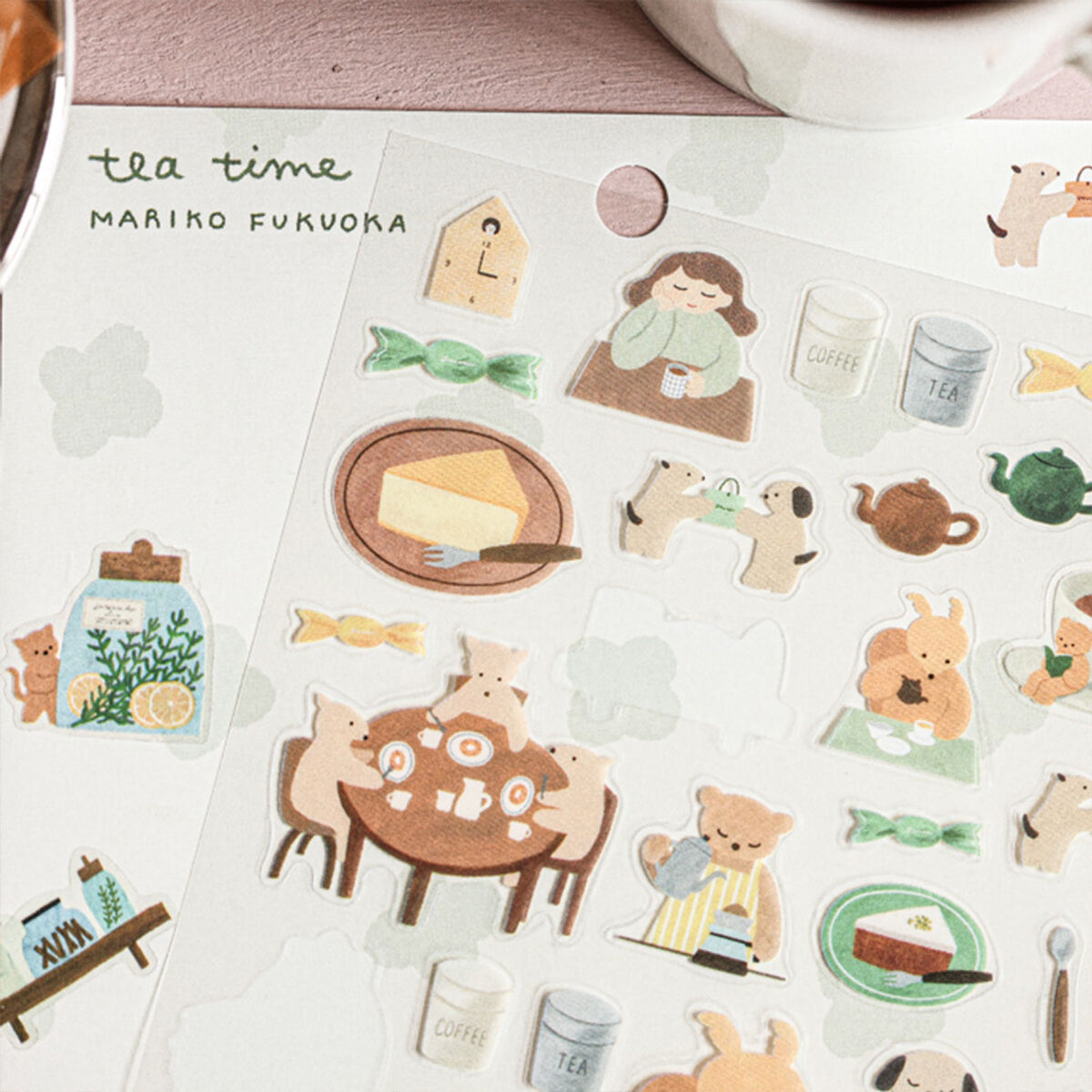 Cozyca Products - Planner Sticker - Mariko Fukuoka - Tea Time