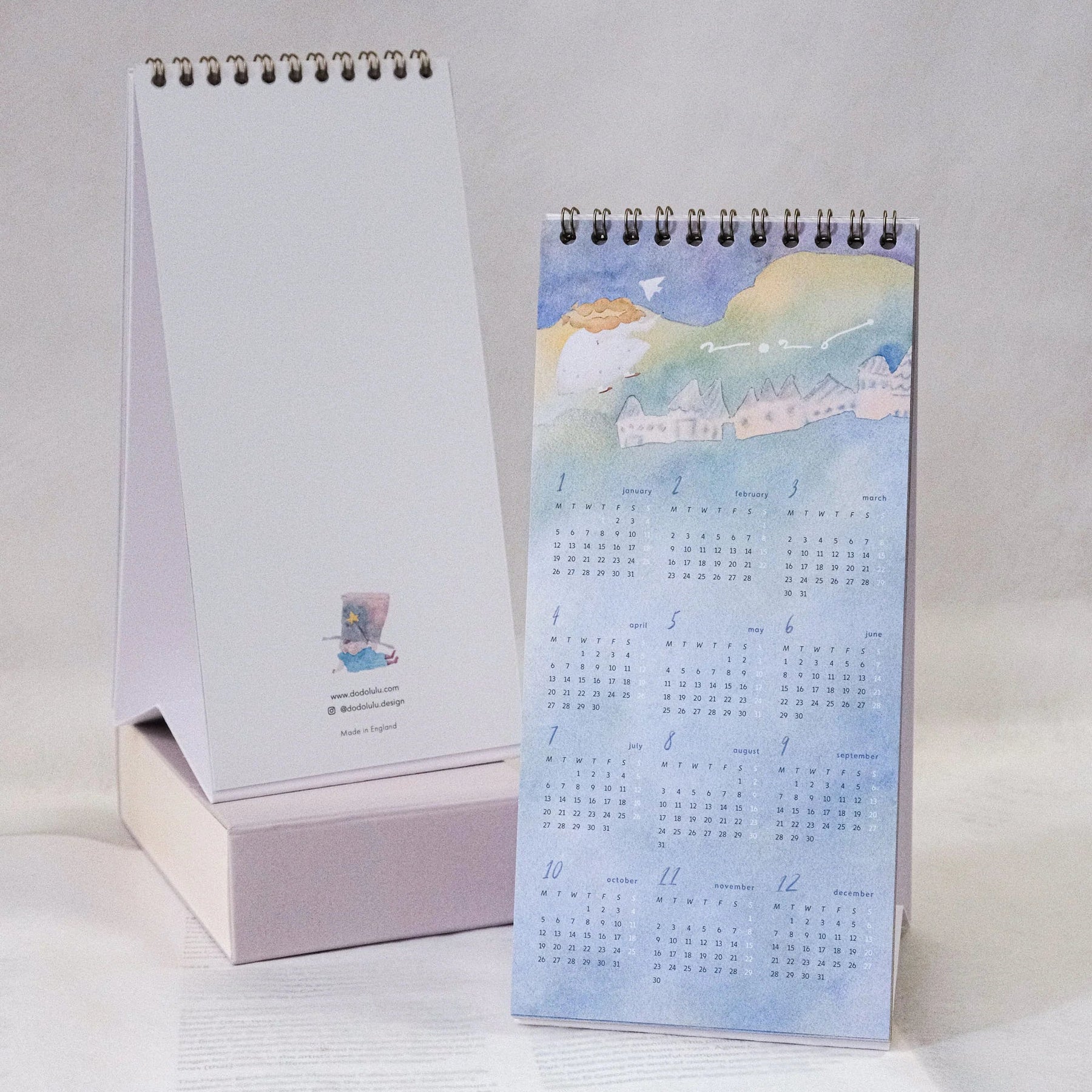 Dodolulu - 2026 Calendar - Monthly Slim Desk (DL)