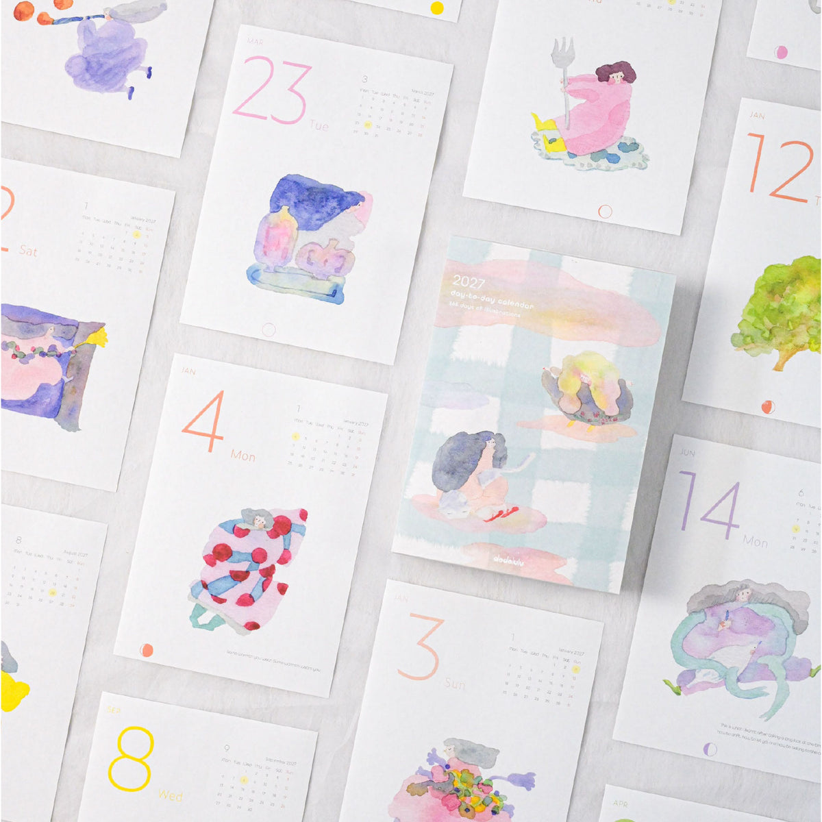 Dodolulu - 2027 Calendar - Desk Calendar - 365 Day To Day
