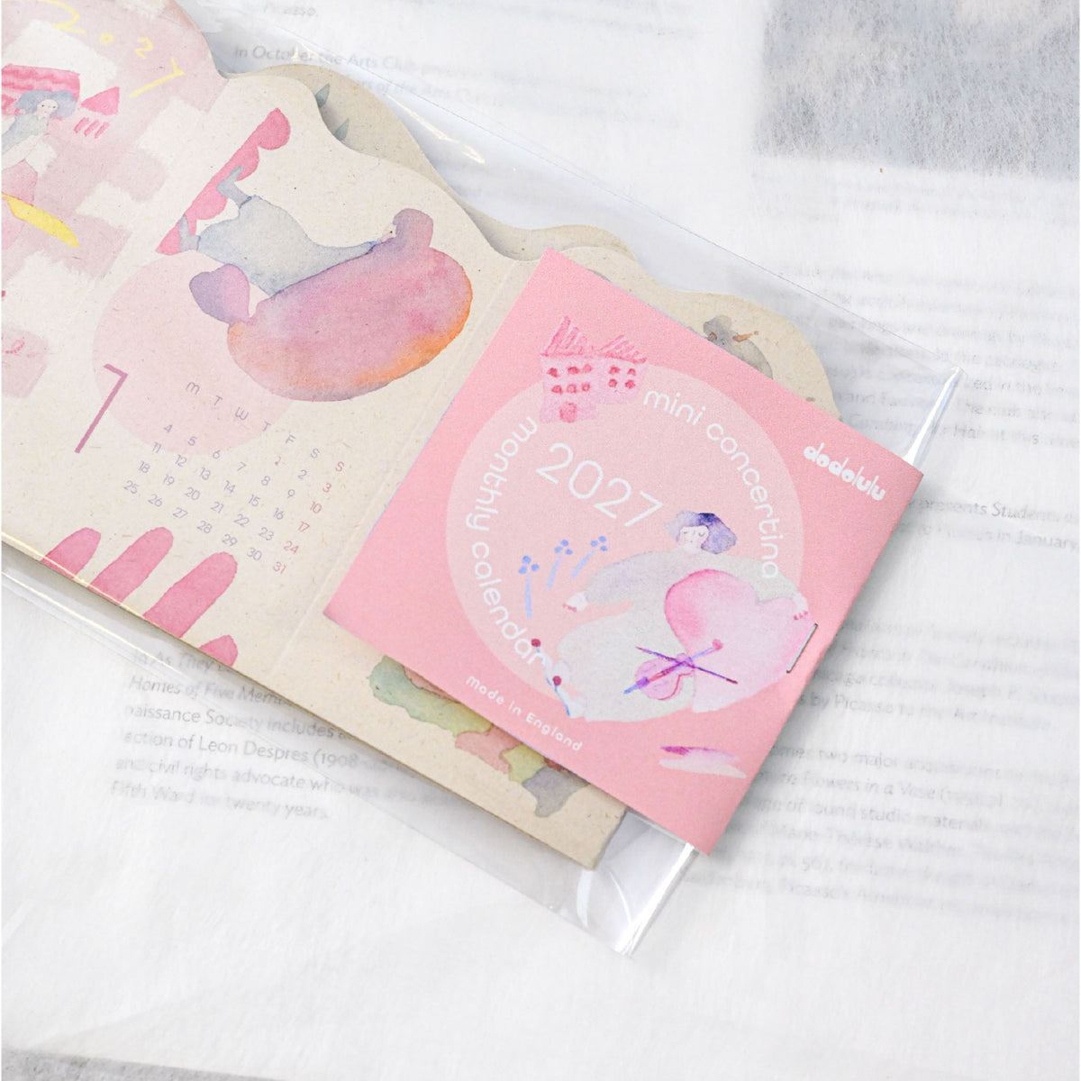 Dodolulu - 2027 Calendar - Mini Concertina - Monthly