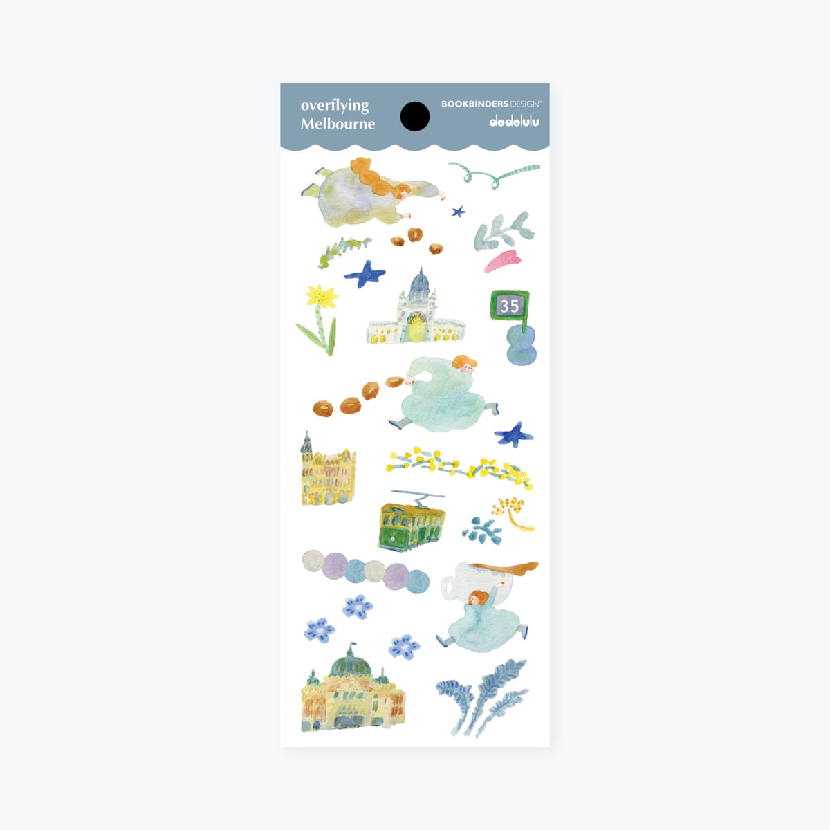 Dodolulu x Bookbinders Design - Sticker Sheet - Overflying Melbourne