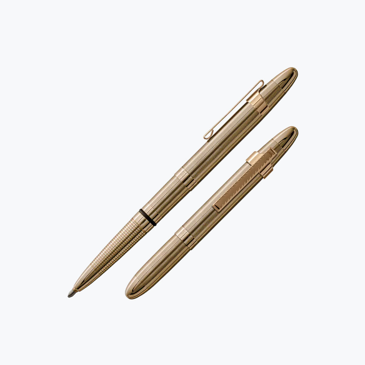 Fisher - Ballpoint Pen - Space Pen - Bullet -  Lacquered Brass (Clip)