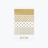 King Jim - Washi Strips - KITTA - Mix (Gold Foil) <Outgoing>