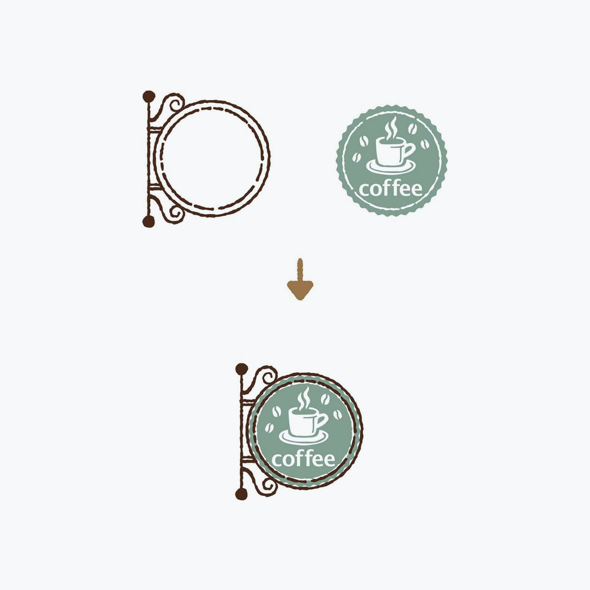 Kutsuwa - Stamp - Hancoco Slide - Cafe Sign