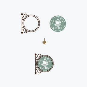 Kutsuwa - Stamp - Hancoco Slide - Cafe Sign