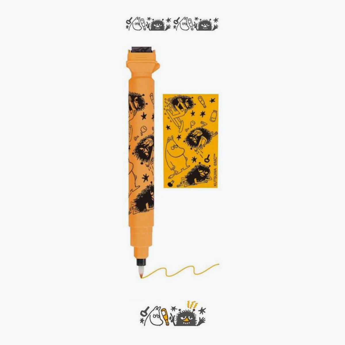 Kutsuwa - Stamp Pen - Cruro - Moomin - Orange
