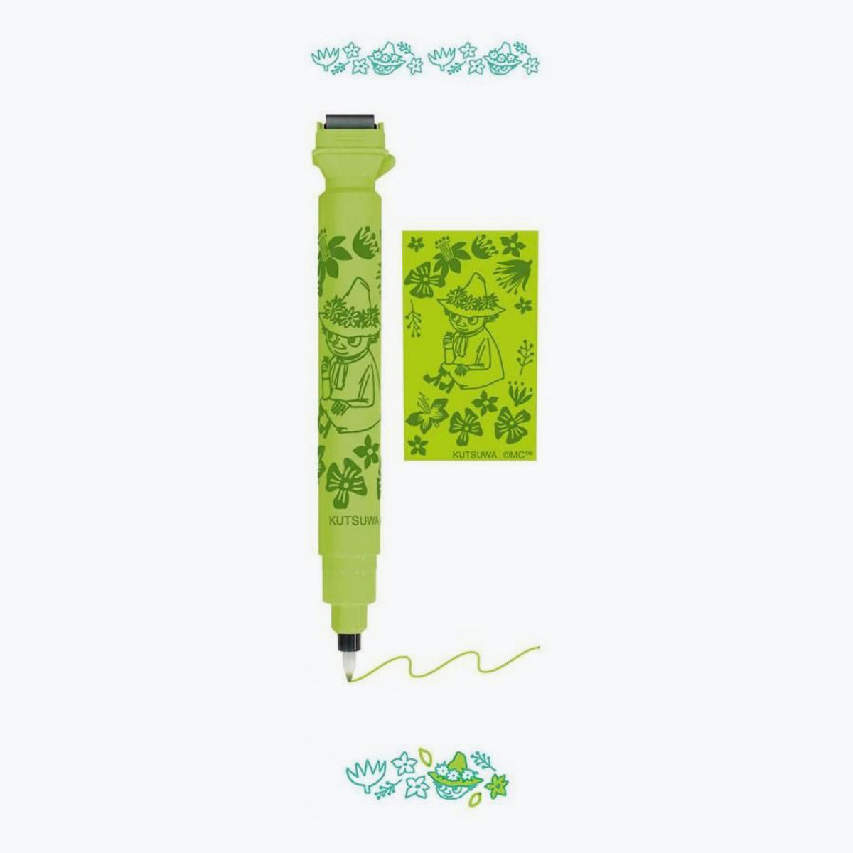 Kutsuwa - Stamp Pen - Cruro - Moomin - Green