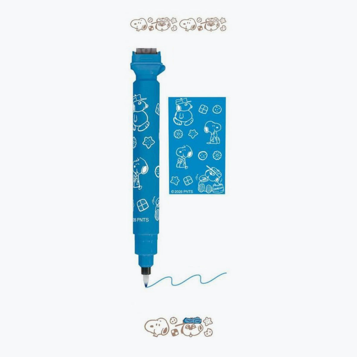 Kutsuwa - Stamp Pen - Cruro - Snoopy - Blue