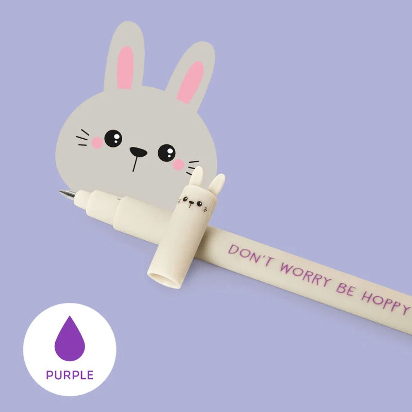 Legami - Gel Pen - Erasable - Bunny (Purple Ink)