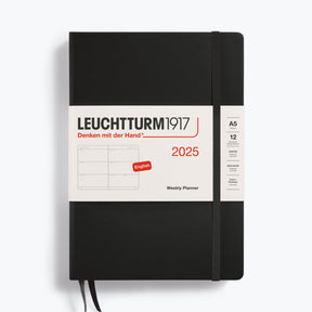 Leuchtturm1917 - 2025 Diary - Weekly Planner - A5 - Black (Hard)